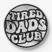 Tired Vaters Club Funny Pappteller (Vorderseite)