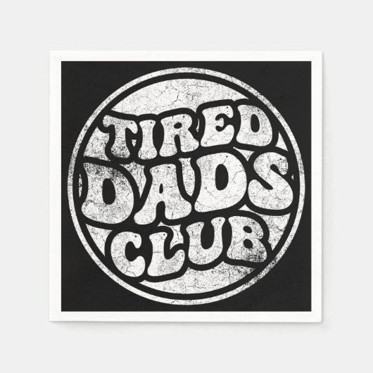 Tired Vaters Club Funny Serviette (Vorderseite)