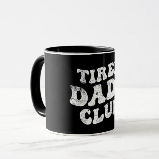 Tired Vaters Club Funny Tasse (Vorderseite Links)