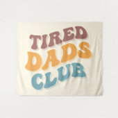 Tired Vaters Club Funny Wandteppich (Vorderseite (Horizontal))