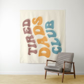 Tired Vaters Club Funny Wandteppich (Beispiel)