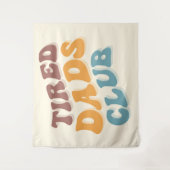 Tired Vaters Club Funny Wandteppich (Vorderseite)