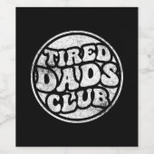 Tired Vaters Club Funny Weinetikett (Einzelnes Label)