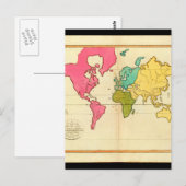 Tired World Map 8_Maps der Antike Postkarte (Vorne/Hinten)