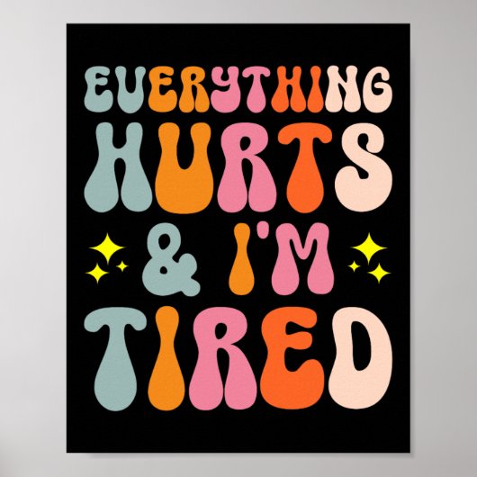 Tiredness Gym Training Athlete Runner Alles H Poster (Vorne)