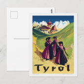 Tirol Austria Vintage Poster 1947 Postkarte (Vorne/Hinten)