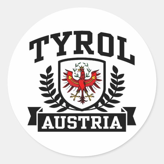 Tirol Österreich Runder Aufkleber (Vorderseite)