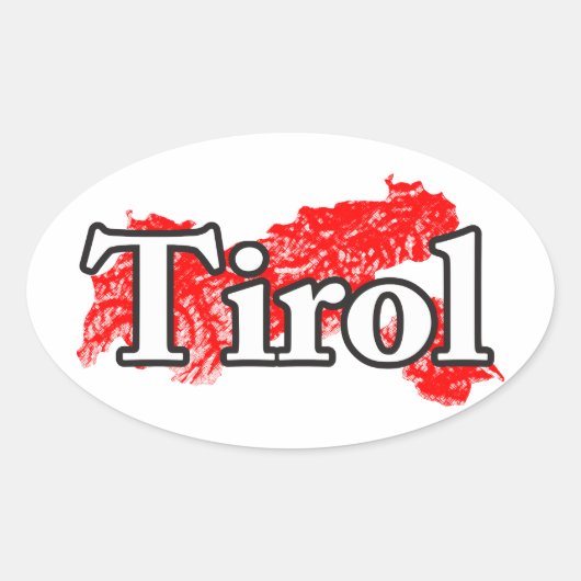 Tirol Ovaler Aufkleber (Vorderseite)