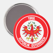 Tirol Round Emblem Magnet (Vorderseite/Rückseite)