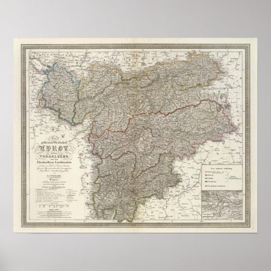 Tirol, Voralberg, Liechtenstein Poster (Vorne)