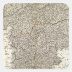 Tirol, Voralberg, Liechtenstein Quadratischer Aufkleber