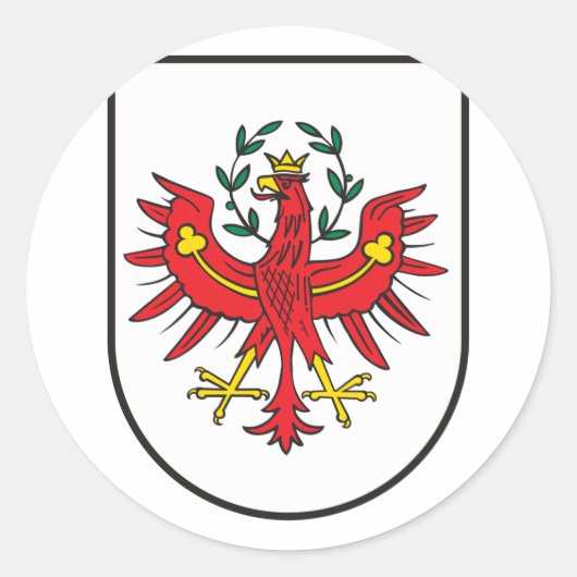 Tirol Wappen, Österreich Runder Aufkleber (Vorderseite)