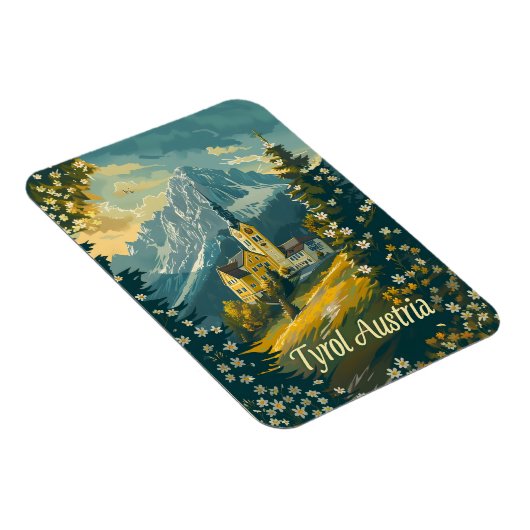 Tiroler Österreich Vintag Magnet (Rechte Seite)