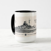 Tirpitz-Schlachtschiff-Tasse Tasse (Vorderseite Links)