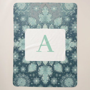 Tirrinia Snowflake Muster mit Monogramm Sherpadecke