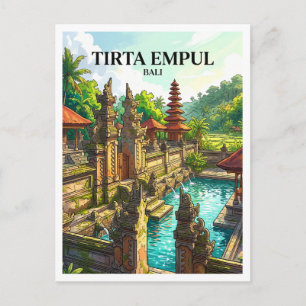 Tirta Empul Tempel Tampaksiring Indonesien Postkarte