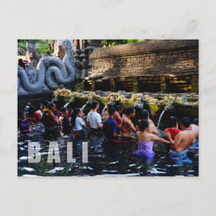 Tirta Empul Temple in Bali, Indonesien Postkarte