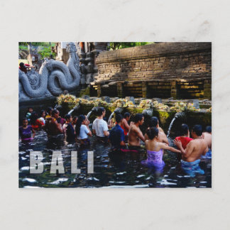 Tirta Empul Temple in Bali, Indonesien Postkarte