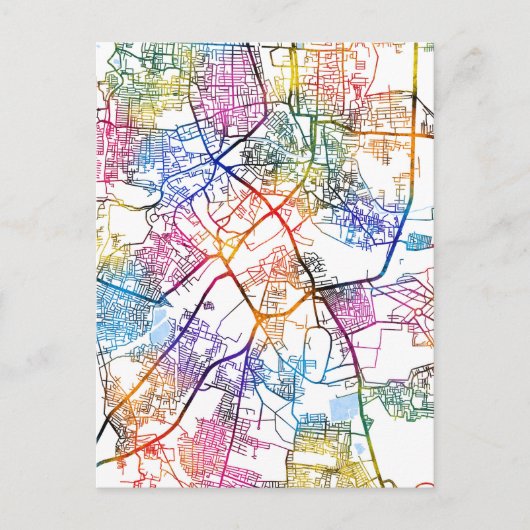 Tiruchirappalli Tamil Nadu City Map Postkarte (Vorderseite)