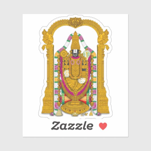 Tirupati Balaji Stickers for Daily Use Aufkleber (Blatt)