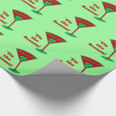 ` Tis das Jahreszeit-Weihnachtsmartini-Packpapier Geschenkpapier (Ecke)