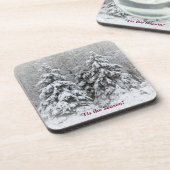 'Tis der Jahreszeit-Winterurlaub Getränkeuntersetzer (Linke Seite)