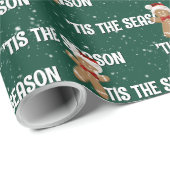 'TIS DER SAISON-Text mit Lebkuchenmännern Geschenkpapier (Rolleneckpunkt)