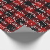 'TIS DER SAISON Text und Schneeflocken Geschenkpapier (Ecke)