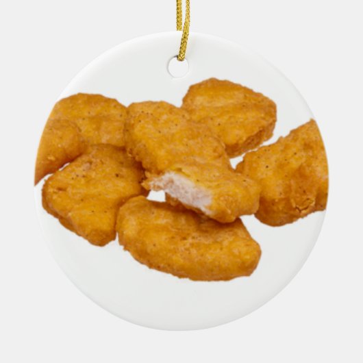 Tis die Jahreszeit für gute Nuggets Keramikornament (Vorne)