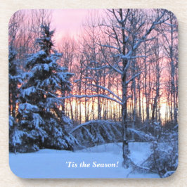 'Tis die Jahreszeit herauf Nord Winterurlaube Getränkeuntersetzer