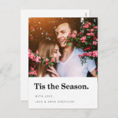 Tis die Jahreszeit-moderne Feiertagspostkarte (Vorne/Hinten)