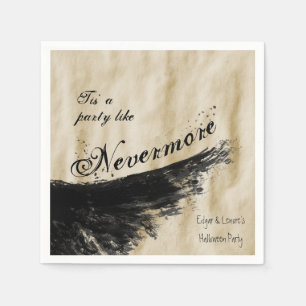 Tis ein Party wie Nevermore Raven Flügel Hallowee Serviette