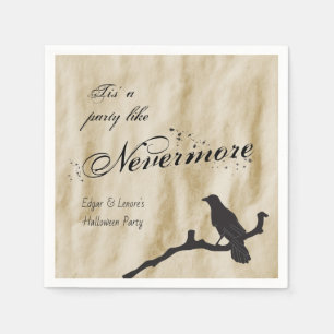 Tis ein Party wie Nevermore Raven Halloween Serviette