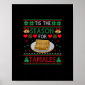 Tis Season For Tamales Funny Christmas Food Poster (Vorne)