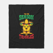 Tis Season For Tamales Mexican Christmas Holiday Fleecedecke (Vorderseite)