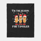 Tis Season For Tamales Mexican Christmas Modern Fleecedecke (Vorderseite)