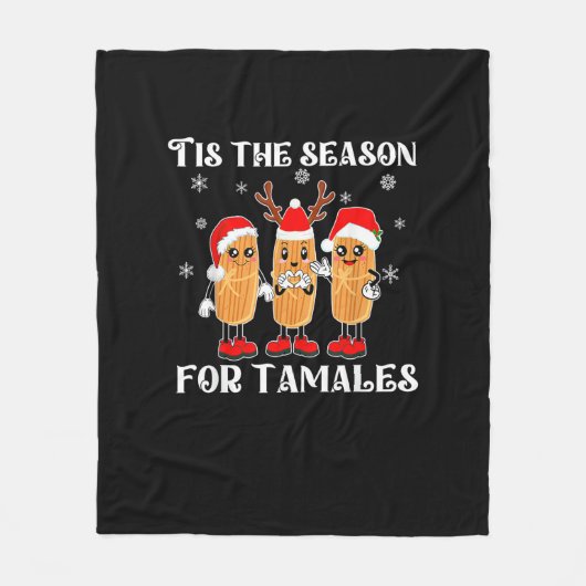 Tis Season For Tamales Mexican Christmas Modern Fleecedecke (Vorderseite)
