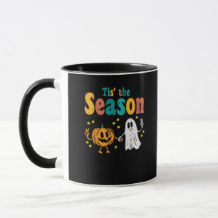 Tis Season Pumpkin Leaf Latte Herbst Softball Tasse