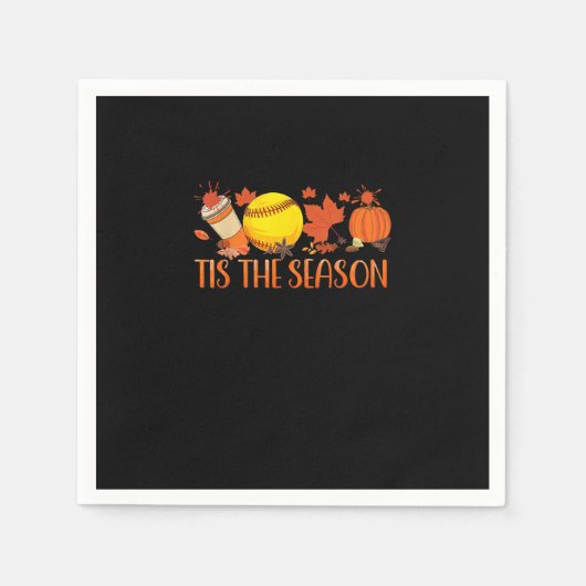 Tis Season Pumpkin Spice Latte Halloween Fall Coff Serviette (Vorderseite)