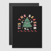 Tis Season Retro Halloween Grusel Saison Herbst Magnetkarte (Vorne/Hinten)