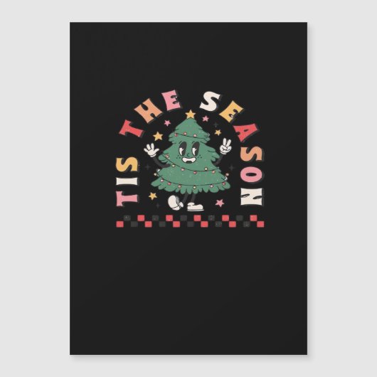 Tis Season Retro Halloween Grusel Saison Herbst Magnetkarte (Vorderseite)