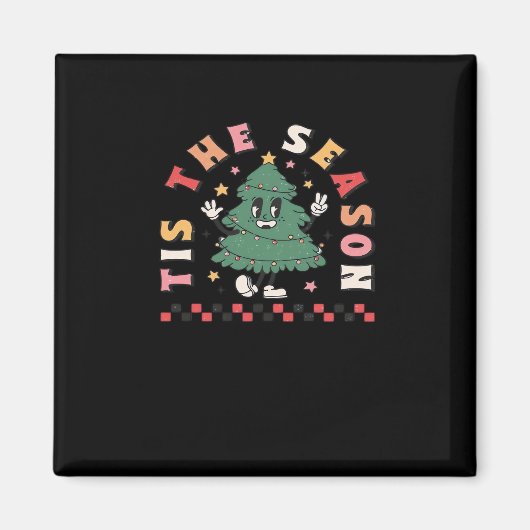 Tis Season Retro Halloween Spooky Season Fall Magnet (Vorne)