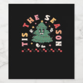 Tis Season Retro Halloween Spooky Season Fall Weinetikett (Einzelnes Label)