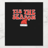 Tis Season Skeleton Pumpkin Halloween Weinetikett (Einzelnes Label)