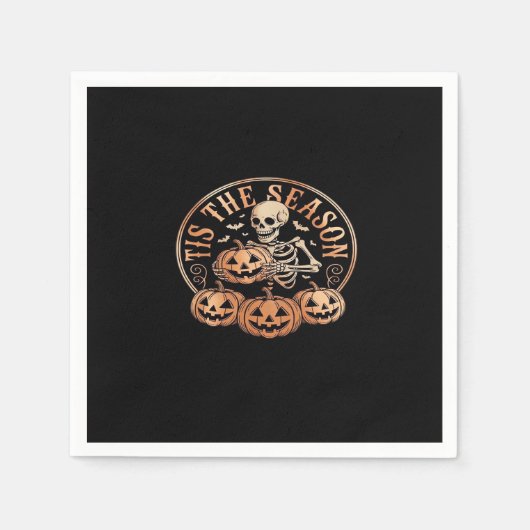 Tis Season Snowmobile Red Plaid Serviette (Vorderseite)