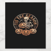 Tis Season Snowmobile Red Plaid Weinetikett (Einzelnes Label)