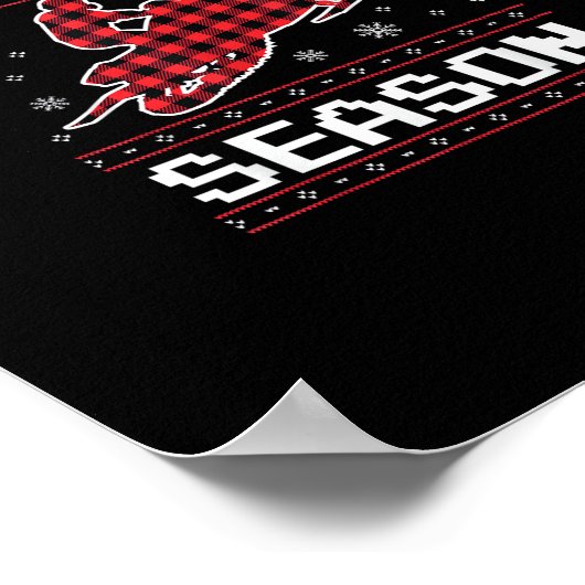 Tis Season Soccer Pumpkin Autumn Fall Thanksgiving Poster (Ecke)