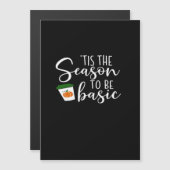 Tis Season To Engaged Engagement Announcement Magnetkarte (Vorne/Hinten)