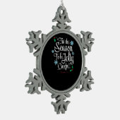 Tis Season To Saying Schneeflocken Zinn-Ornament (Links)