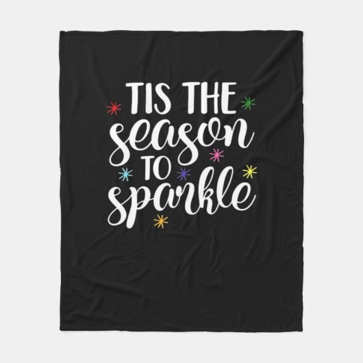 Tis Season To Sparkle Aesthetic Classic Fleecedecke (Vorderseite)